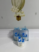 Yeni Doğan Erkek Bebek Doğum Tebrik Hediyesi Şeffaf Asetatlı Kutuda Sevimli Ayıcık Tasarım Mum thumbnail 5