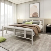 Lotus 150x200 Metal Karyola A Kalite, Ses Çıkarmaz ,ölçülü Model Karyola Beyaz 1634-b thumbnail 1