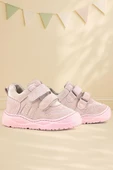 Rakerplus Schaggy Hakiki Deri Pudra Pembe Cırtlı Bebek Spor Ayakkabı thumbnail 1
