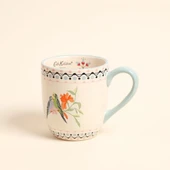 Londra'dan Cath Kidston Çok Renkli Aşk Muhabbet Kuşları Desenli Çiçekli Porselen Kahvaltı Kupa/Mug thumbnail 2