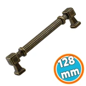Mobilya Çekmece Mutfak Dolabı Dolap Kulpları Kulb 12.8 cm 128 mm Çizgili Metal Antik Sarı Kulp thumbnail 1
