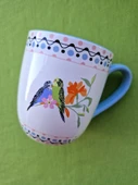 Londra'dan Cath Kidston Çok Renkli Aşk Muhabbet Kuşları Desenli Çiçekli Porselen Kahvaltı Kupa/Mug thumbnail 3
