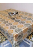 KUMAŞ DOKULU TABANI SİLİKONLU YIKANABİLİR SİLİNEBİLİR ÜTÜLENEBİLİR KAYMAZ DEKORATİF MASA ÖRTÜSÜ thumbnail 2