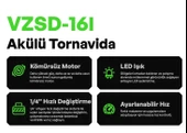 VOLTZ - 1/4 - 16.8 Volt 2 Amper Akülü Tornavida Seti 820 Gram (VZSD-16) thumbnail 3