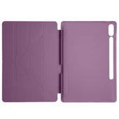 Samsung Galaxy Tab S10 Plus X820 12.4 İnç Katlanabilir Kalemlikli Standlı Akıllı Kılıf  Mor thumbnail 3
