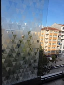 Cam Filmi Kaplama Statik Folyo  Buzlu Desenli Duşa Kabin Pencere Ofis Dekorasyon thumbnail 1