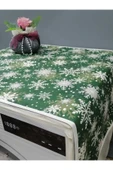 YEŞİLİ DESENLİ DUCK KUMAŞ ÇAMAŞIR VE KURUTMA MAKİNESİ ÖRTÜSÜ 120X60CM thumbnail 3