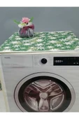 YEŞİLİ DESENLİ DUCK KUMAŞ ÇAMAŞIR VE KURUTMA MAKİNESİ ÖRTÜSÜ 120X60CM thumbnail 2