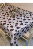 KUMAŞ DOKULU TABANI SİLİKONLU YIKANABİLİR SİLİNEBİLİR ÜTÜLENEBİLİR KAYMAZ DEKORATİF MASA ÖRTÜSÜ thumbnail 3