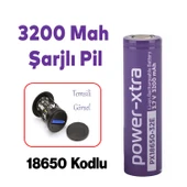 Şarjlı Pil PX18650 Mor Batarya 3.6V Li-Ion Uzun Ömürlü Yüksek Kapasite Şarj Edilebilir 3200mAh thumbnail 1