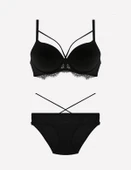 Nurteks 4618 Kadın Dantelli Balenli Desteksiz Sütyen Takım thumbnail 2