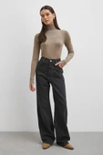 Beş Cepli Yüksek Bel Jean Siyah thumbnail 2