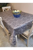 KUMAŞ DOKULU TABANI SİLİKONLU YIKANABİLİR SİLİNEBİLİR ÜTÜLENEBİLİR KAYMAZ DEKORATİF MASA ÖRTÜSÜ thumbnail 2