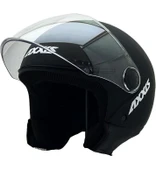 Axxıs Square S Solid A1 Matt Black Yarım Motosiklet Kaskı thumbnail 1
