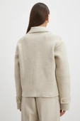 Polo Yaka Cepli Gold Düğmeli Ceket Krem thumbnail 6