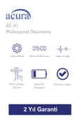 AC-61 ÜTS Kayıtlı, OLED Ekranlı Profesyonel Pulse Oksimetre thumbnail 2