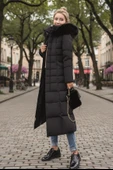 Günlük Kışlık Tam Boy Kadın Şişme Mont thumbnail 3