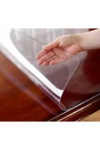 1.2 Mm Kalinlik 100 Cm En Şeffaf  Kalın Pvs Masa Koruyucu Mika Masa Örtüsü thumbnail 1