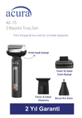 Acura AC-75 3 Başlıklı Metal Gövdeli Tıraş Seti thumbnail 3