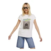 Bisiklet Yaka Baskılı Kadın T-shirt 12234665 thumbnail 3