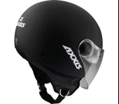 Axxıs Square S Solid A1 Matt Black Yarım Motosiklet Kaskı thumbnail 3
