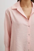 Viskon Pamuk Gömlek Pembe thumbnail 5