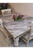 Kalın PVC Masa Koruyucu – 1.2 mm Mika Örtü, 80 cm En, Mermer Desen thumbnail 10