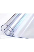 1.2 Mm Kalinlik 100 Cm En Şeffaf  Kalın Pvs Masa Koruyucu Mika Masa Örtüsü thumbnail 5