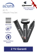 Acura AC-75 3 Başlıklı Metal Gövdeli Tıraş Seti thumbnail 1