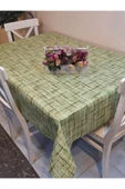 Elyaflı Pvc Muşamba - Desenli Silinebilir Masa Örtüsü ( YEŞİL ) thumbnail 3