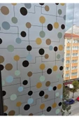 Statik Cam Filmi Rengarenk Desenli Folyo – Duşa Kabin, Pencere ve Ofis Dekorasyon Kaplaması thumbnail 2