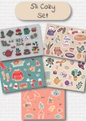 Utterly Good Cozy Temalı 5'li Sticker  Bullet Journal  Notebook  Ajanda  Scrapbook Için Uygun Set thumbnail 1