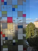 Cam Filmi Kaplama Statik Folyo  Buzlu Desenli Duşa Kabin Pencere Ofis Dekorasyon thumbnail 3