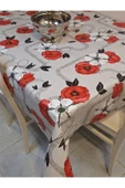 Elyaflı Pvc Muşamba - Desenli Silinebilir Masa Örtüsü ( TURUNCU ) thumbnail 9