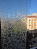 Cam Filmi Kaplama Statik Folyo Buzlu Desenli Duşa Kabin Pencere Ofis Dekorasyon thumbnail 1