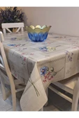 Elyaflı Pvc Muşamba - Desenli Silinebilir Masa Örtüsü ( GRİ ) thumbnail 9