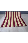 75x150cm Bordo Krem Çizğili Kumaş Balkon Brandası(istediğiniz Ölçü Kadar Adeti Çoğaltabilirsi thumbnail 1