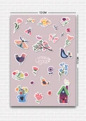 Utterly Good Çiçek Temalı 5'li Sticker  Bullet Journal  Notebook  Ajanda  Scrapbook Için Uygun Set thumbnail 4