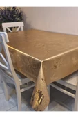 GOLD  PARLAK SİLİNEBİLİR MASA ÖRTÜSÜ - ELYAFLI PVC MUŞAMBA thumbnail 5