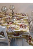 Yeni Yıl Desenli Elyaflı PVC Masa Örtüsü – Silinebilir ve Su Geçirmez Muşamba thumbnail 3
