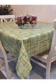 Elyaflı Pvc Muşamba - Desenli Silinebilir Masa Örtüsü ( YEŞİL ) thumbnail 1