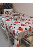 Elyaflı Pvc Muşamba - Desenli Silinebilir Masa Örtüsü ( TURUNCU ) thumbnail 8