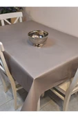 Elyaflı Pvc Muşamba - Desenli Silinebilir Masa Örtüsü ( GRİ) thumbnail 2