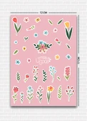 Utterly Good Çiçek Temalı 5'li Sticker  Bullet Journal  Notebook  Ajanda  Scrapbook Için Uygun Set thumbnail 5