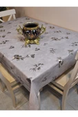 GÜMÜŞ PARLAK SİLİNEBİLİR MASA ÖRTÜSÜ - ELYAFLI PVC MUŞAMBA thumbnail 3