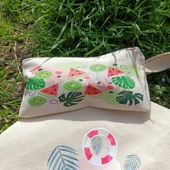 Utterly Good Karpuzlu Bez Çanta Seti  Roller Kalem Hediyeli  Bez Çanta  Bez Kalemlik  Bez Cüzdan thumbnail 2