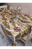 Yeni Yıl Desenli Elyaflı PVC Masa Örtüsü – Silinebilir ve Su Geçirmez Muşamba thumbnail 2