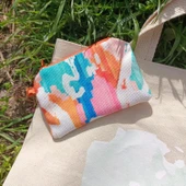 Utterly Good Mavi Çiçekli Bez Çanta Seti  Roller Kalem Hediyeli  Bez Çanta  Bez Kalemlik  Bez Cüzdan thumbnail 4