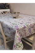 Elyaflı Pvc Muşamba - Desenli Silinebilir Masa Örtüsü ( BEJ ) thumbnail 7