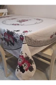 DORA PANO Elyaf Tabanlı Pvc Muşamba - Desenli Silinebilir 140 X 140 Hazır Masa Örtüsü thumbnail 11